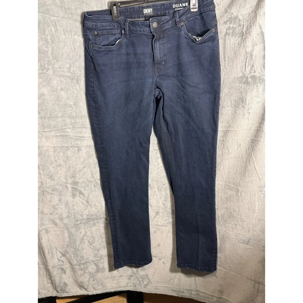 DKNY Jeans‎ Men 38x33 Dark Wash Straight Fit Denim Trousers Pants